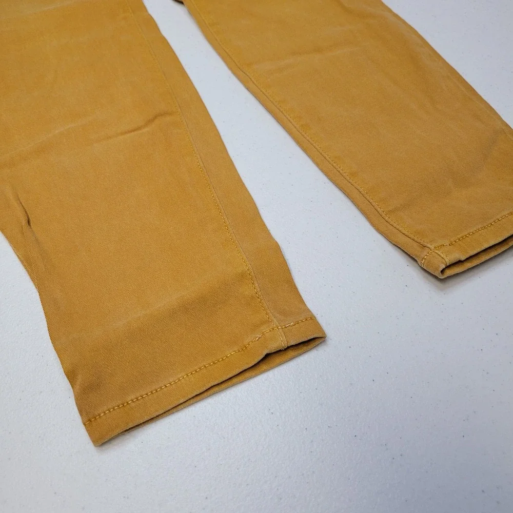Michael Kors‎ Womens Mustard Yellow Skinny Jeans Size 10 Cotton Blend Stretch
